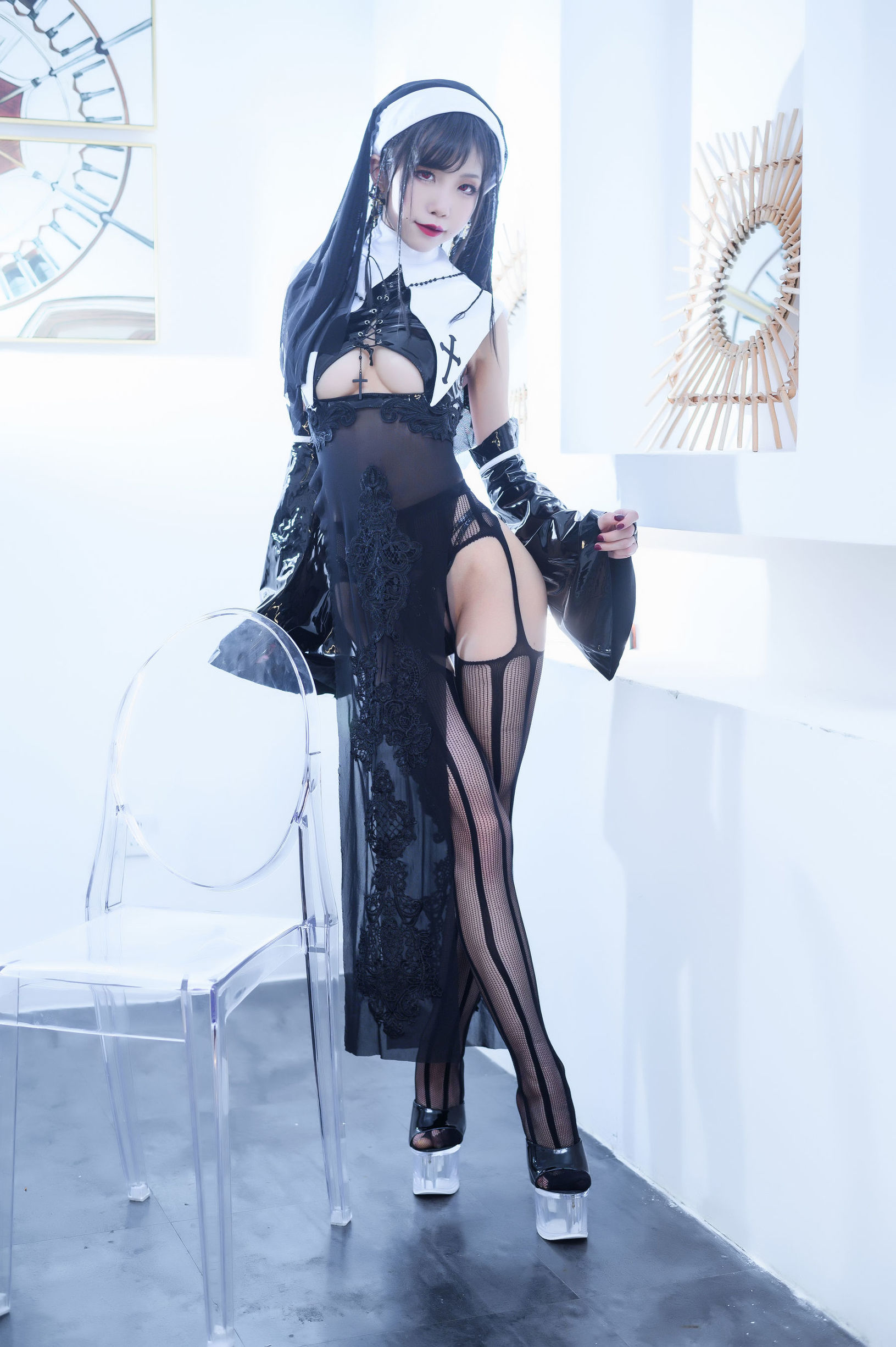 [Cosplay写真]动漫博主水淼aqua修女插图3